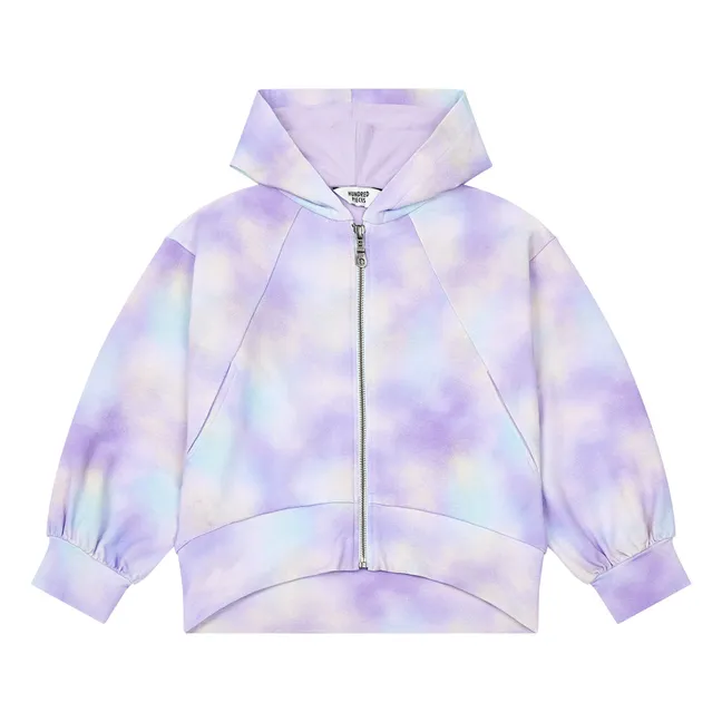 Hoodie Zippé Tie & Dye Coton Bio | Mauve