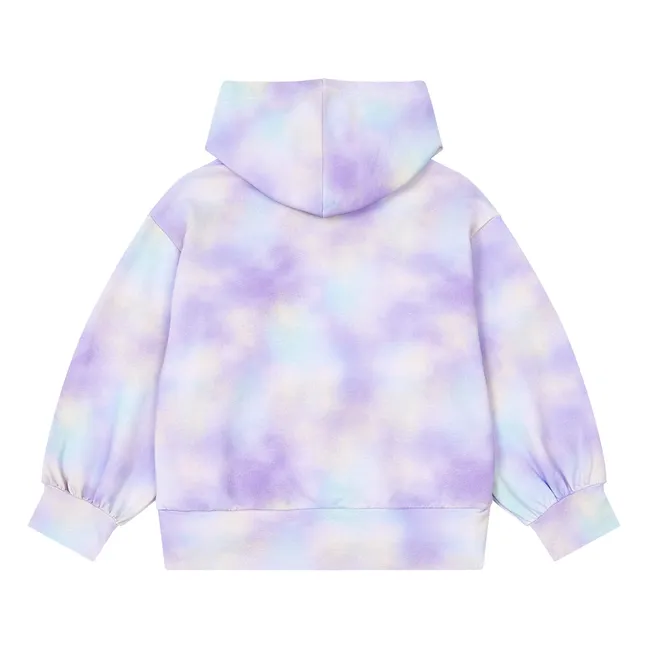 Hoodie Zippé Tie & Dye Coton Bio | Mauve