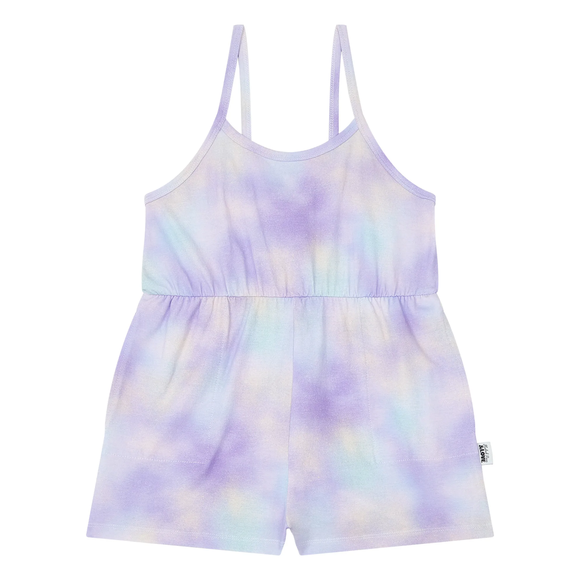 Hundred Pieces Mauve Organic Cotton Tie-Dye Playsuit