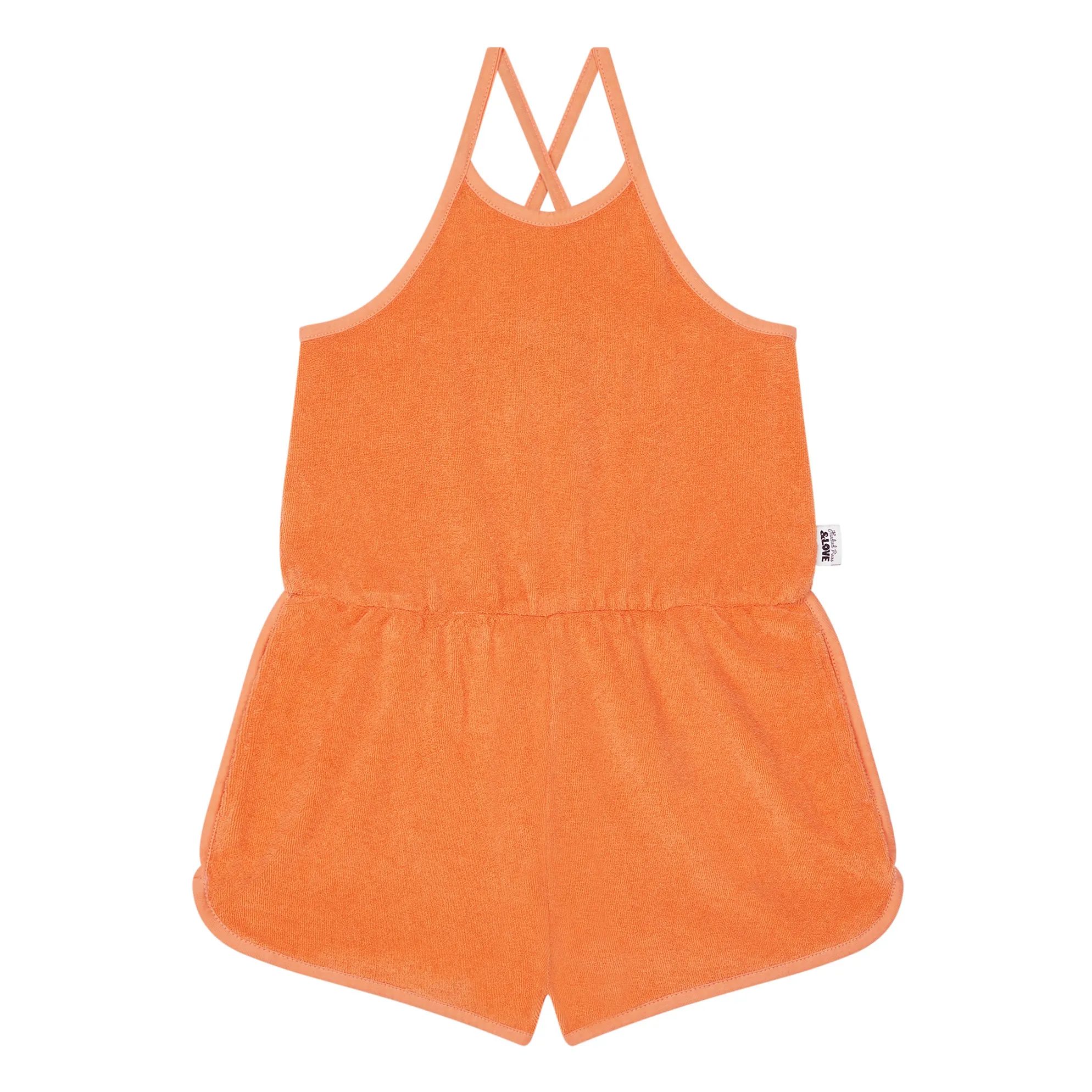Hundred Pieces Apricot Organic Terry Cloth Playsuit