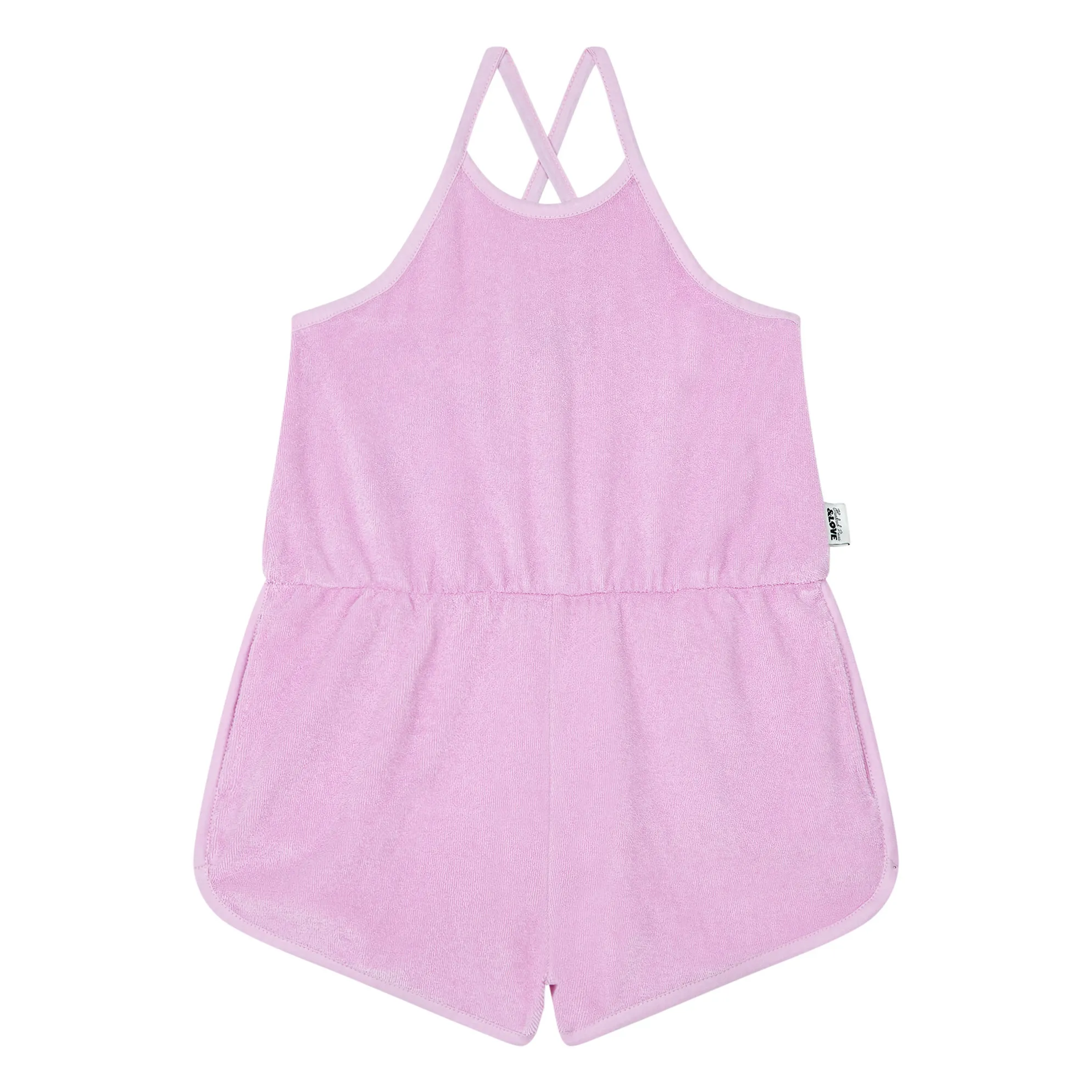 Hundred Pieces Pink Organic Terry Cloth Playsuit