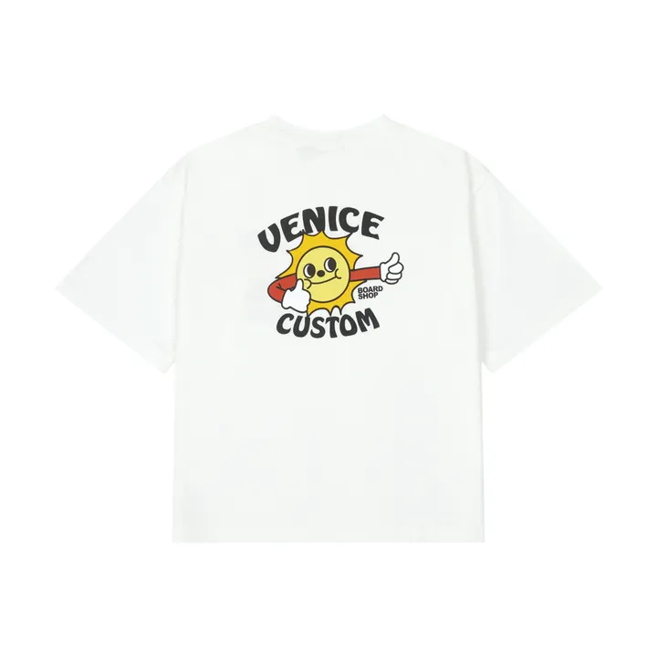 T-Shirt Ampia Venice Custom in Cotone Organico | Bianco- Immagine del prodotto n°2