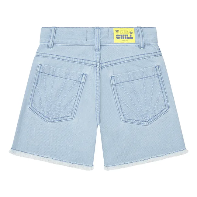Bleached Denim Shorts | Blue