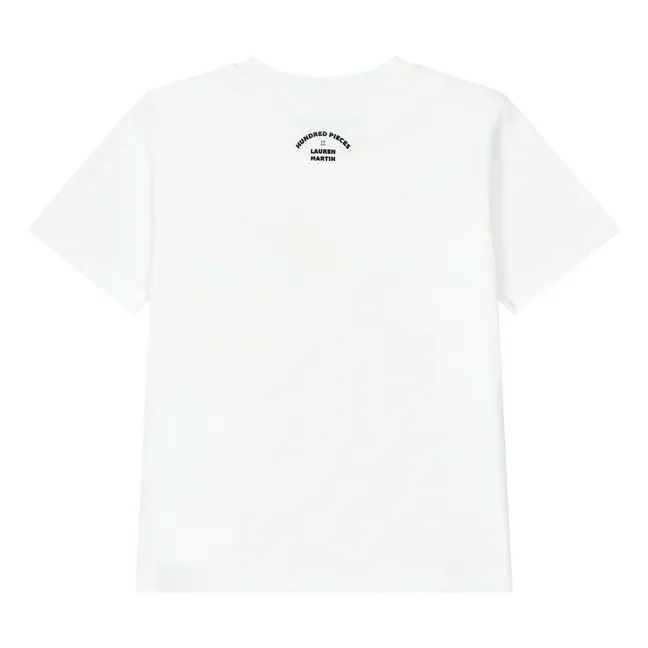 T-Shirt Sunshine Lauren Martin in Cotone Organico | Bianco