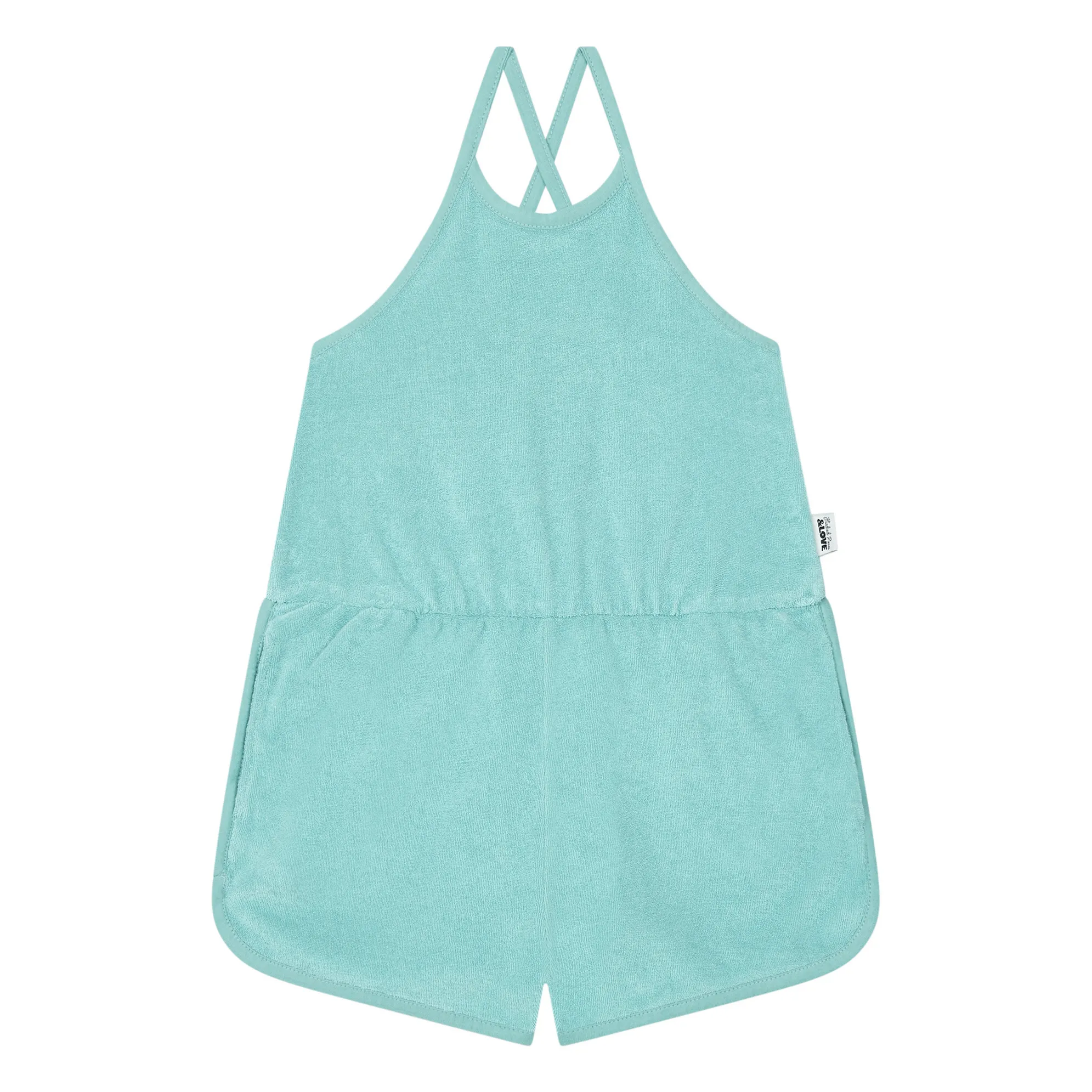 Hundred Pieces Turquoise Organic Terry Cloth Playsuit