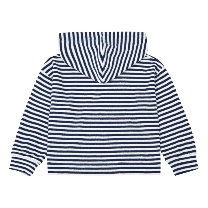 Kapuzensweatshirt aus Frottee und Teddystoff | Navy- Produktbild Nr. 2