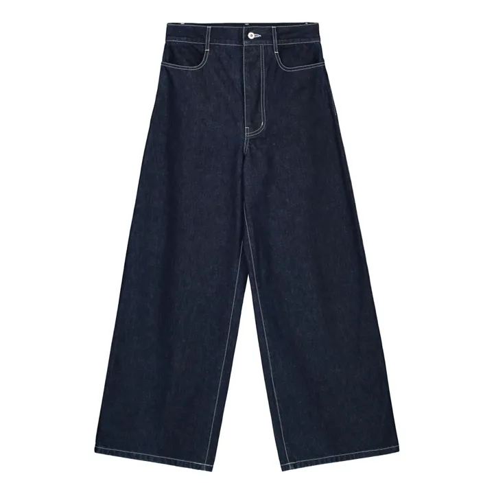 Pantalón de algodón orgánico Sailor | Azul índigo- Imagen del producto n°0