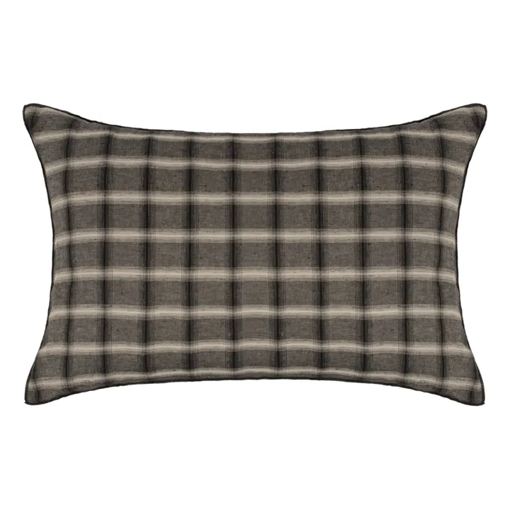 Funda de almohada de lino lavado Highlands | Gris Oscuro- Imagen del producto n°2