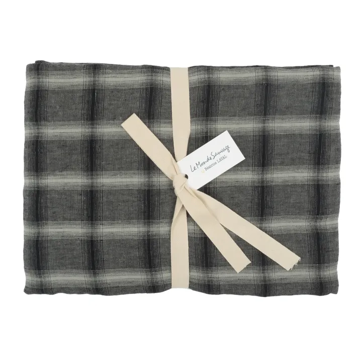Funda de almohada de lino lavado Highlands | Gris Oscuro- Imagen del producto n°4