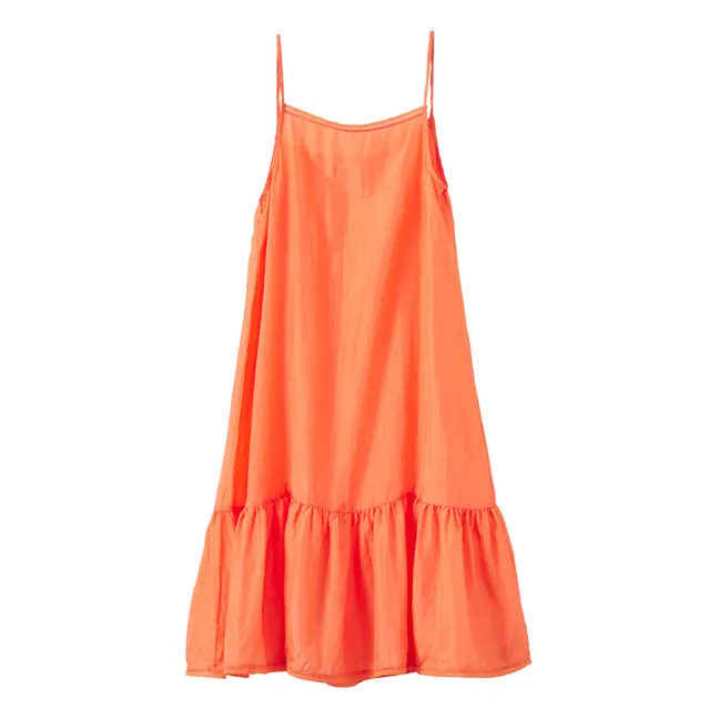 Robe à Bretelles Soie Grape | Orange