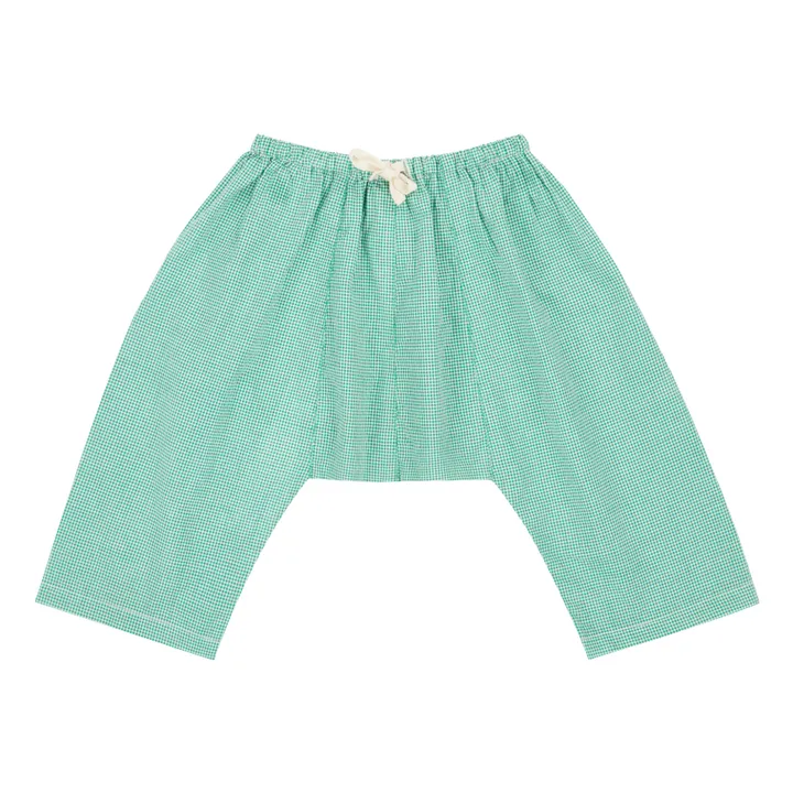 Linum Check Harem Pants | Green- Product image n°0