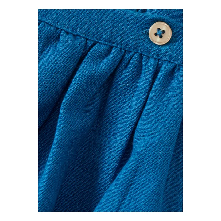 Ranita con tirantes de lino | Azul- Imagen del producto n°1