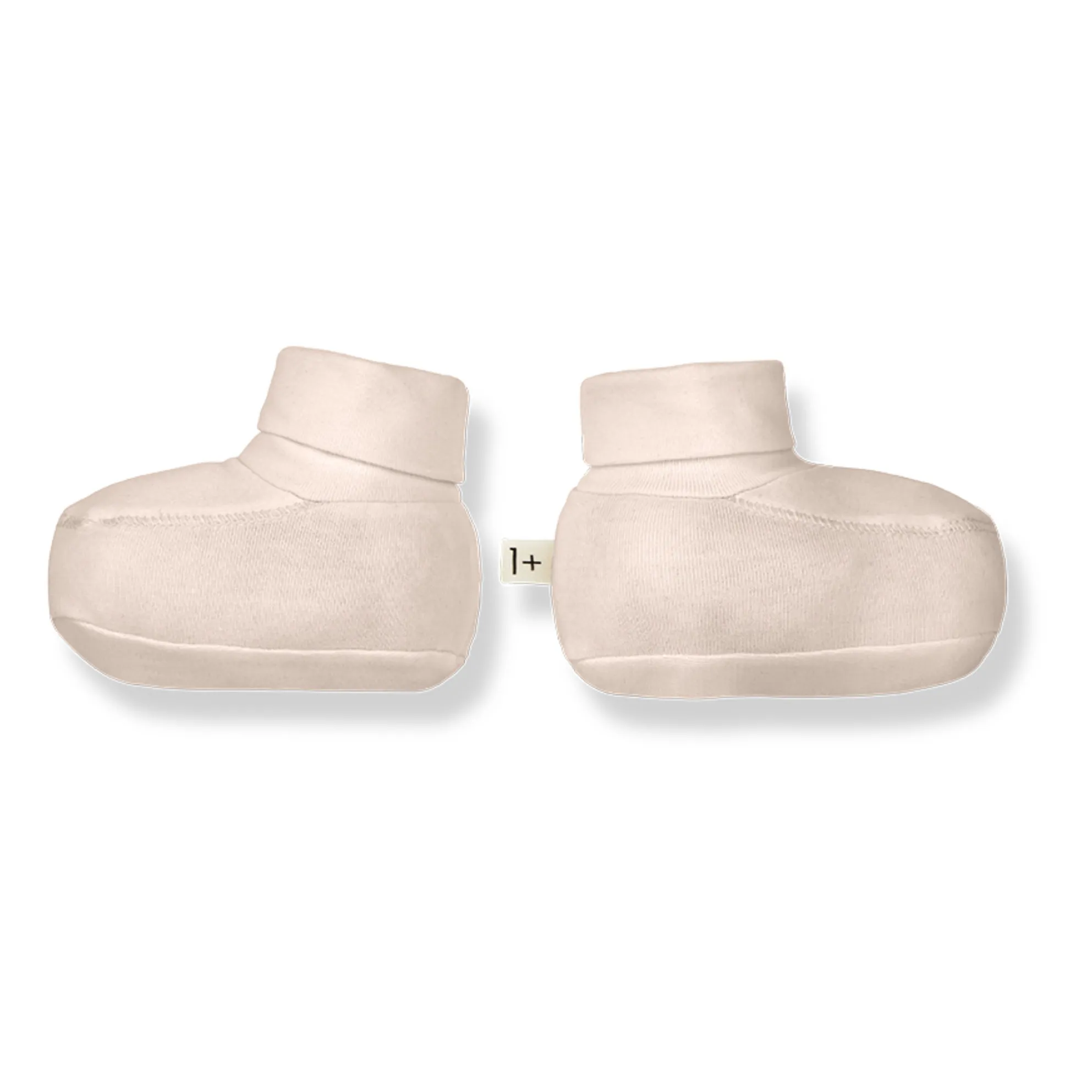 1+ In The Family Pale Pink Tito Organic Cotton Baby Slippers