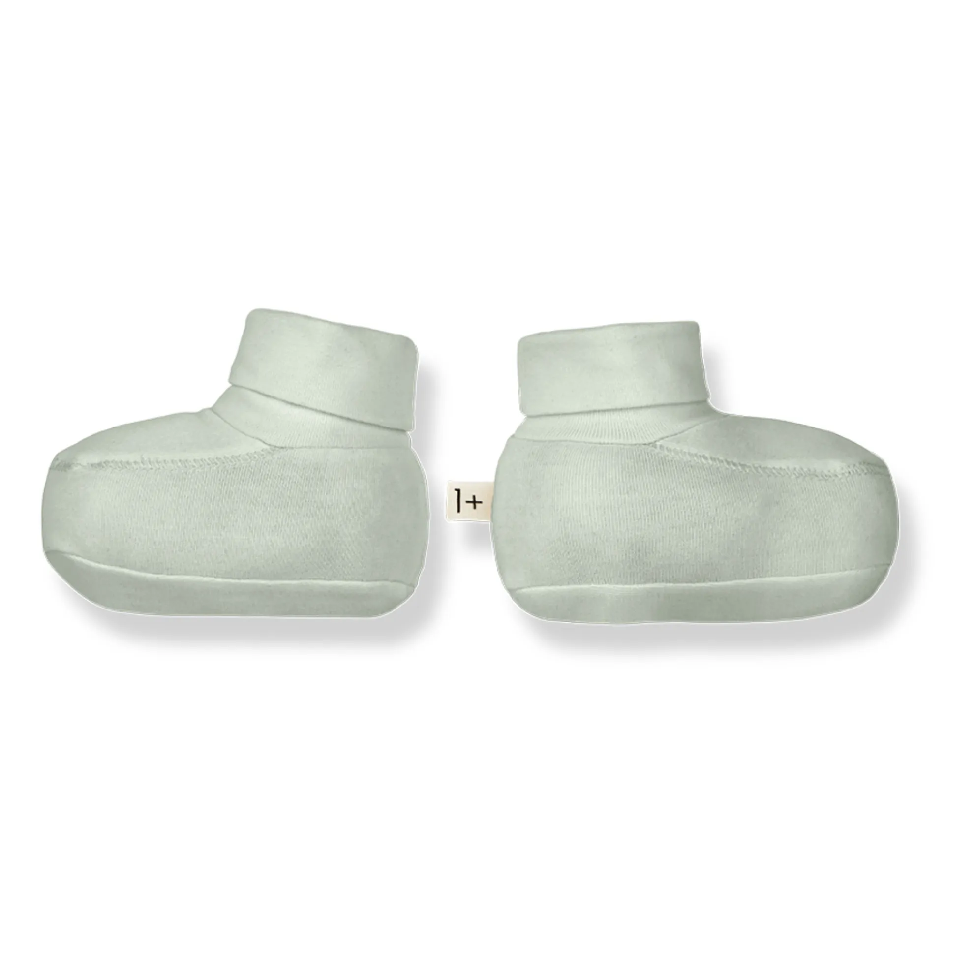 1+ In The Family Pale Green Tito Organic Cotton Baby Slippers