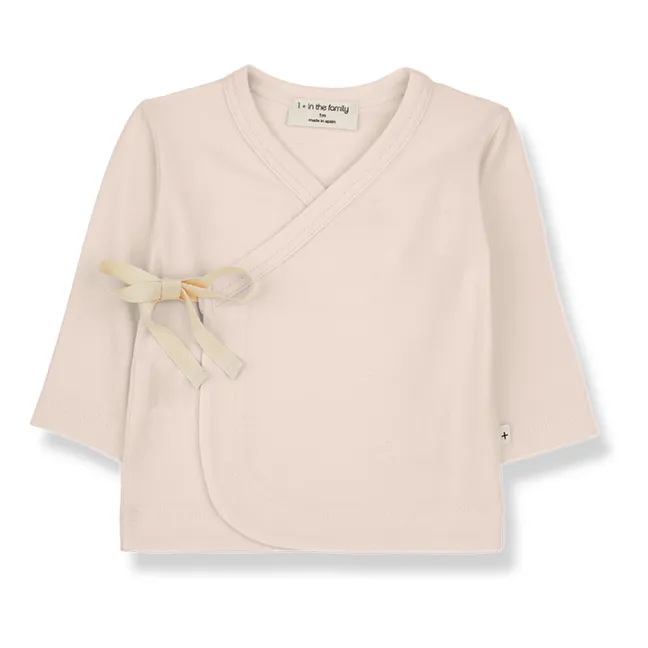 Babette Organic Cotton Cache-Coeur Vest | Pale pink