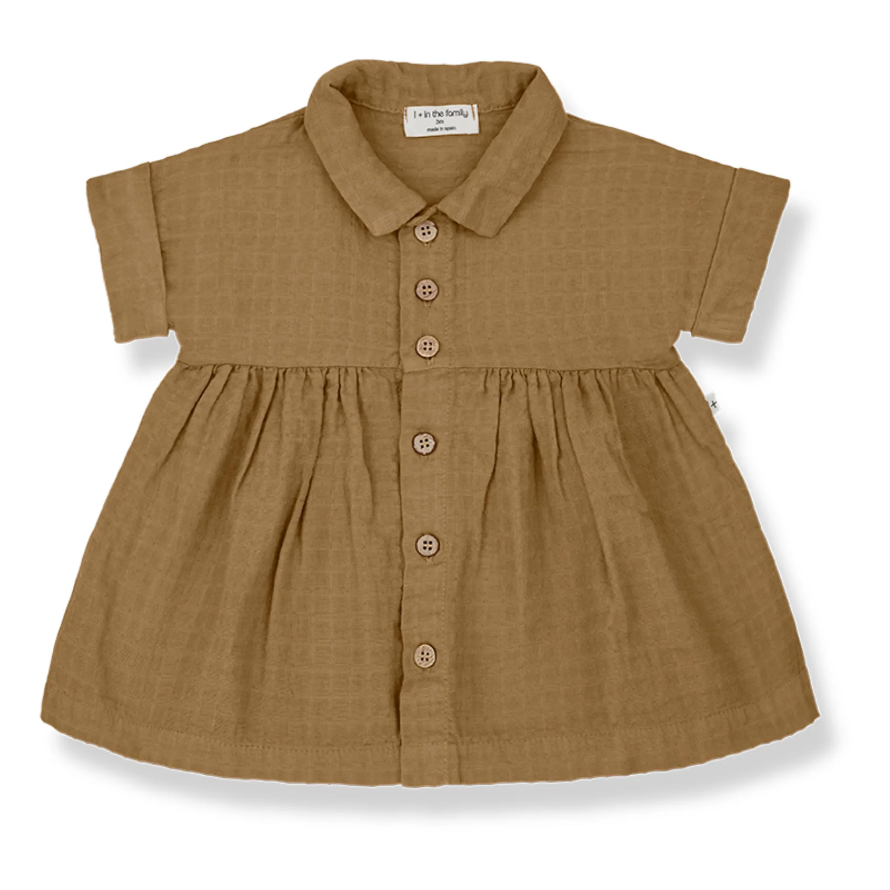 1+ In The Family Camel Momo Short Sleeve Dress