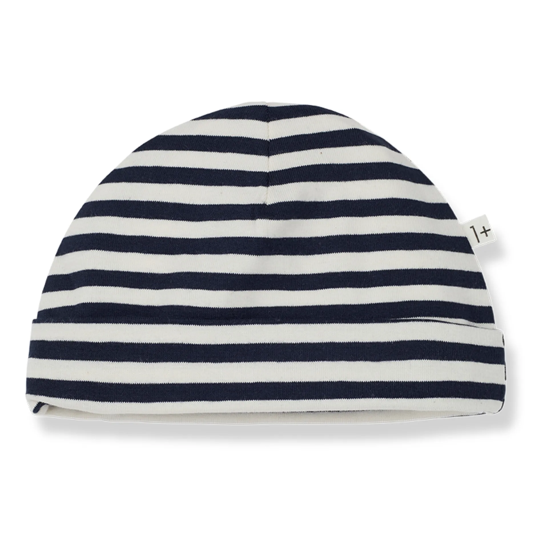 1+ In The Family Navy Blue Rio Jersey Striped Beanie