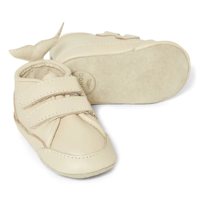 Levin Leather Velcro Sneakers | Cream- Product image n°1