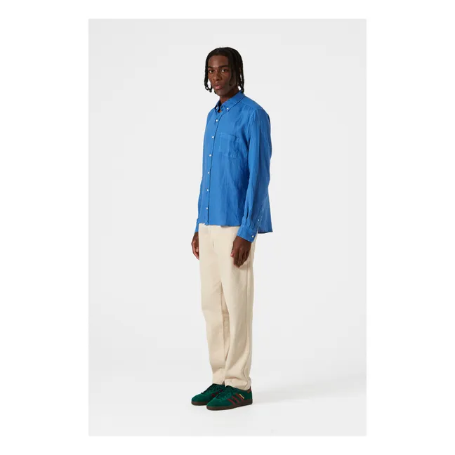 Chemise Plain Lin | Bleu