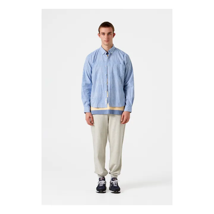 Camisa de lino a rayas | Azul Claro- Imagen del producto n°1