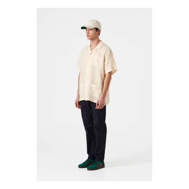 Camisa de manga corta lino | Amarillo palo