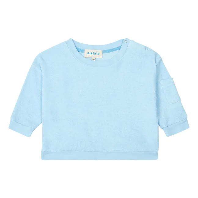 Sweatshirt Frottee Simo | Blassblau
