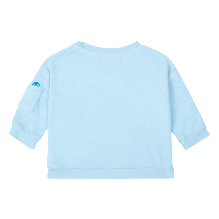 Sweatshirt Frottee Simo | Blassblau- Produktbild Nr. 1