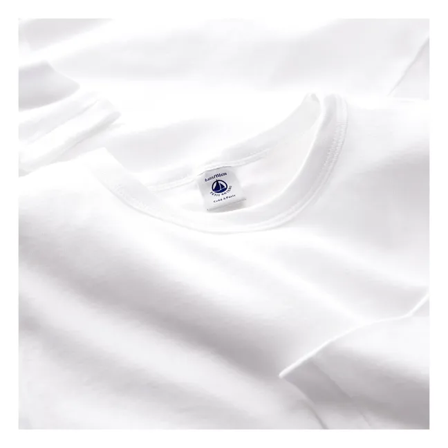 Set of 2 Organic Cotton Long-Sleeved T-Shirts | White