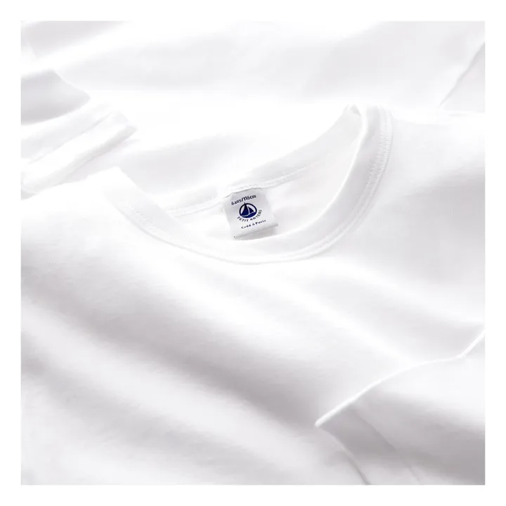 Set of 2 Organic Cotton Long-Sleeved T-Shirts | White- Product image n°1