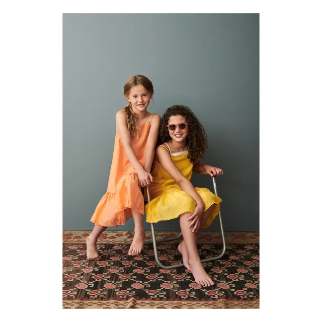 Robe à Bretelles Soie Grape | Orange