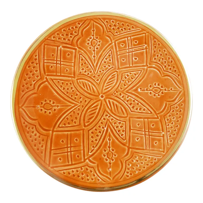 Assiette Empreinte | Terracotta