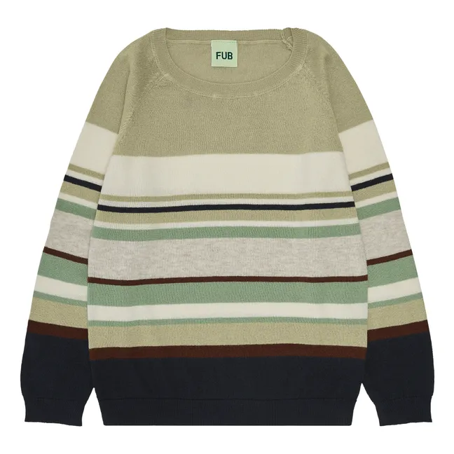 Pull Maille Fine Coton Bio Raglan | Sauge