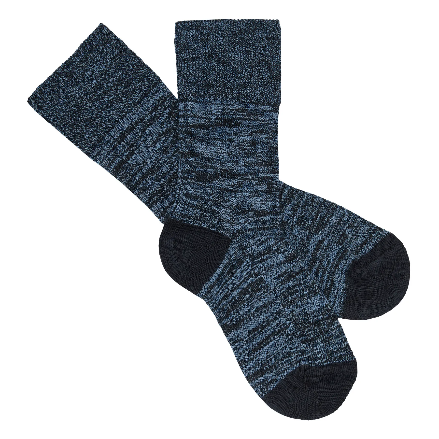 Fub Navy Blue Fine Knit Socks