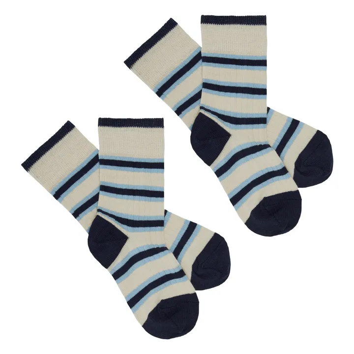 Gestreifte Socken | Navy- Produktbild Nr. 1