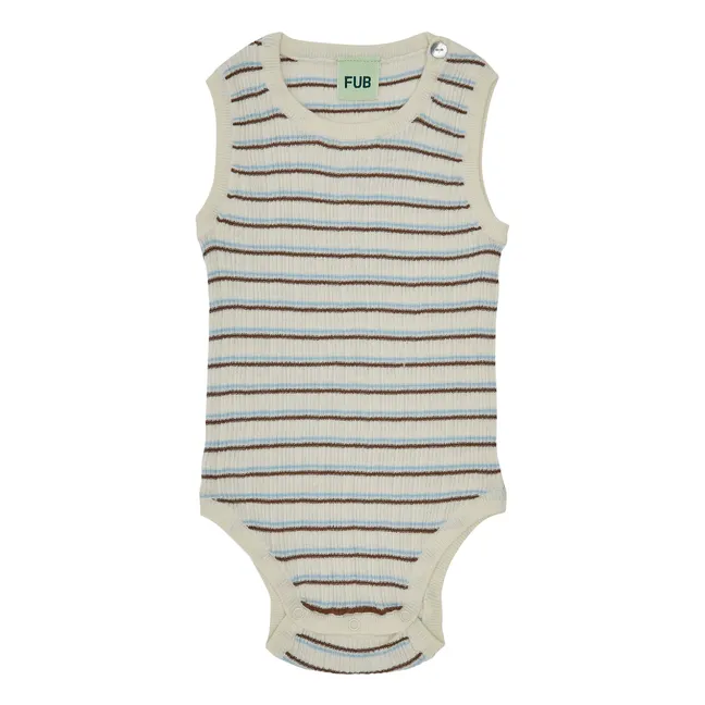 Body Rayé Coton Bio | Ecru