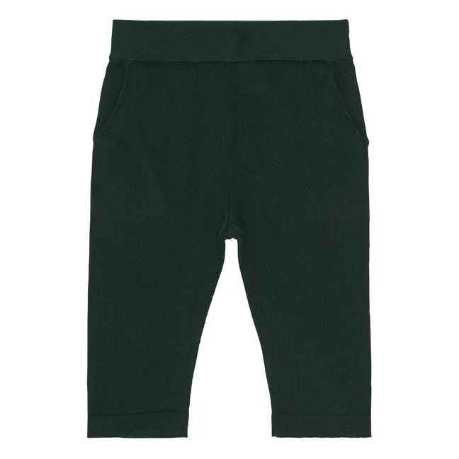 Organic Cotton Trousers | Dark green