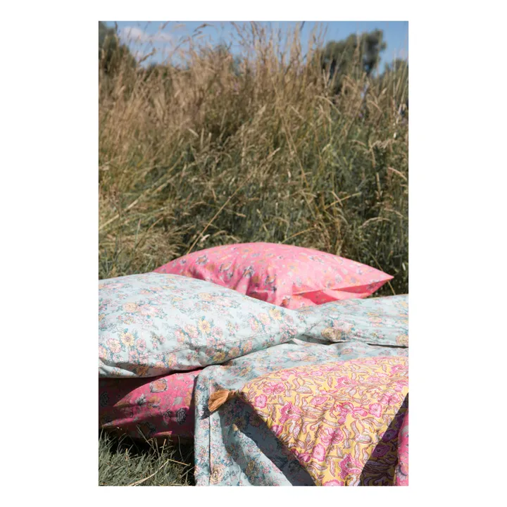 Funda de almohada de algodón orgánico Valerie | Rosa- Imagen del producto n°2