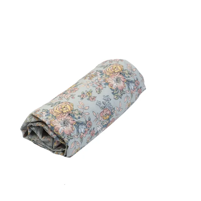 Drap-housse Nicole en coton bio | Vert d'eau