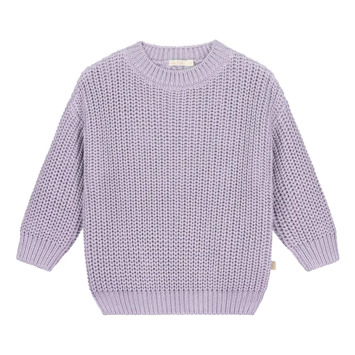 Chunky Organic Cotton Jumper | Lilac- Product image n°0