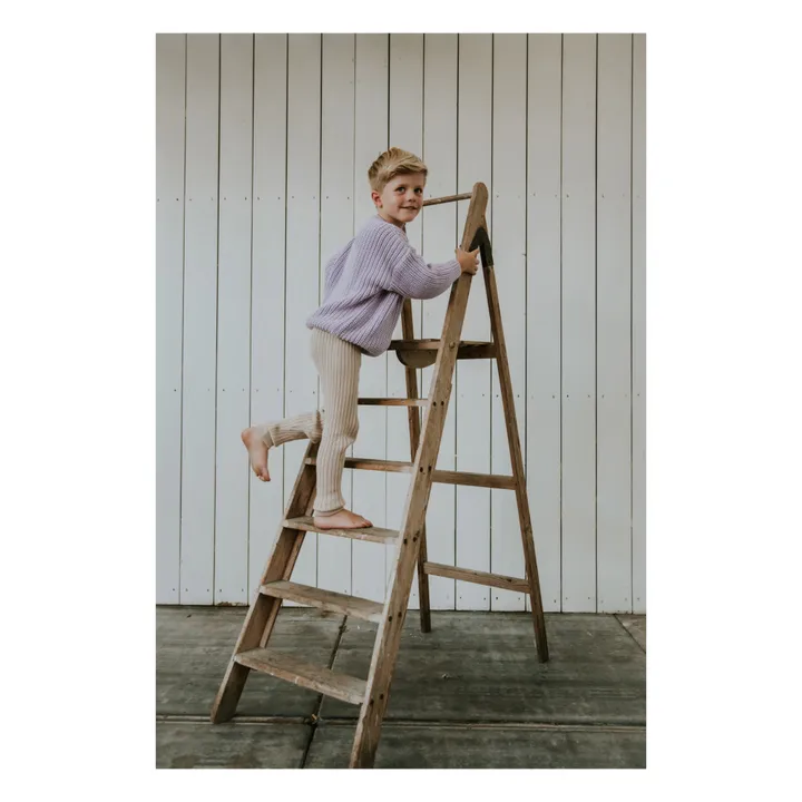 Chunky Organic Cotton Jumper | Lilac- Product image n°6