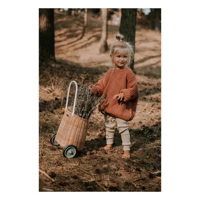 Maglione a maglia grossa in cotone biologico | Terracotta