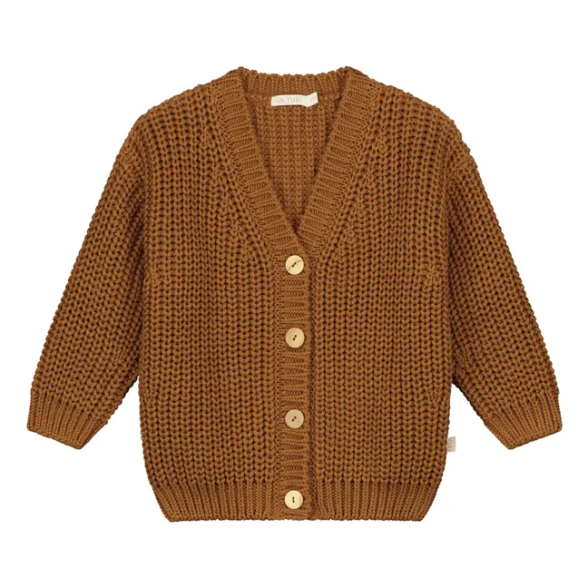 Chaqueta de punto de algodón orgánico | Marrón