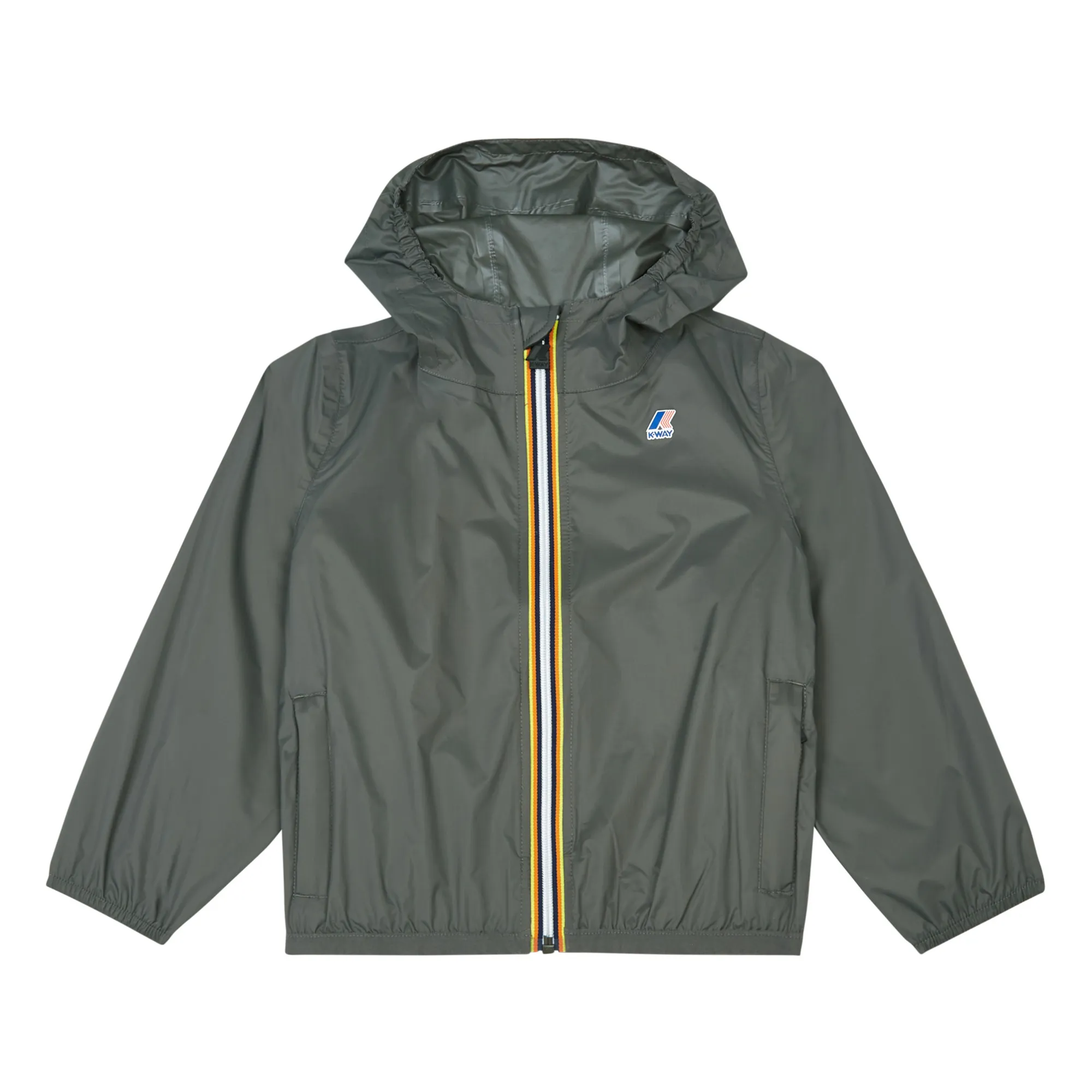 K-Way Grey-Green Le Vrai Claude Raincoat