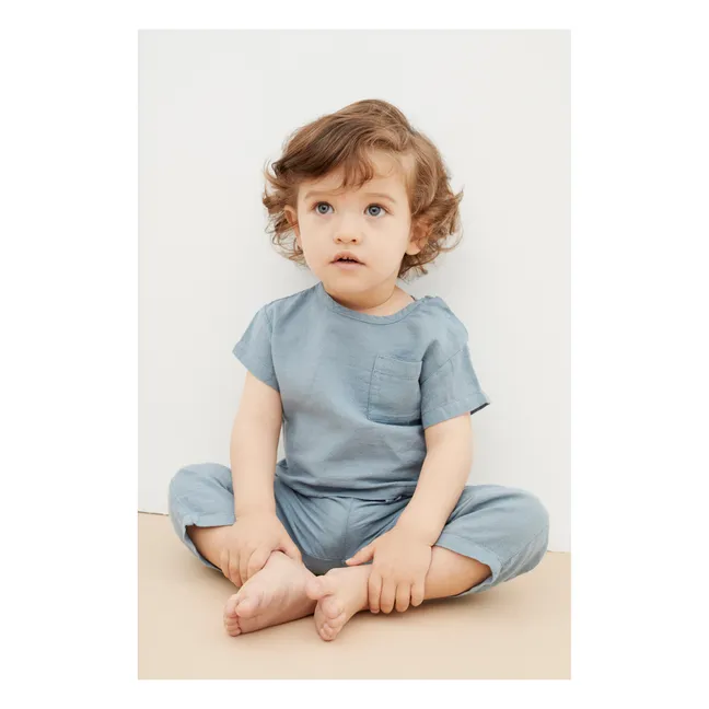 T-Shirt Coton Bio Olivia | Bleu