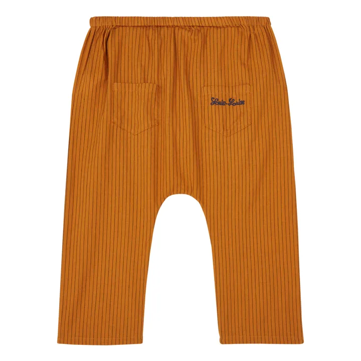 Jungle Striped Harem Pants | Caramel- Product image n°1