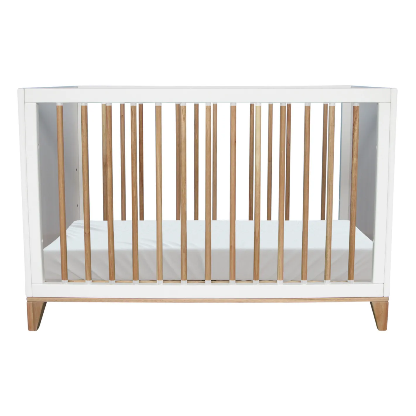 Théo - Lit bébé évolutif Nami cèdre et cannage rotin 60x120 cm (Théo) - Couverture
