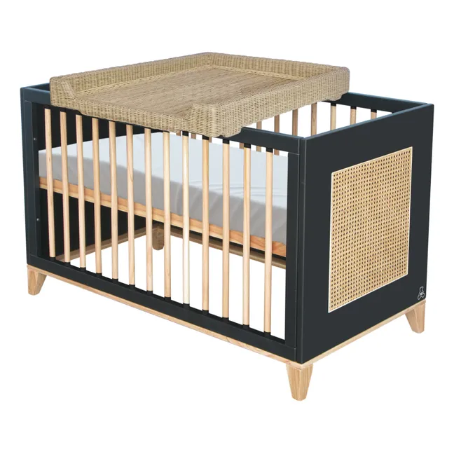 Babybett Nami 60x120 cm | Schwarz