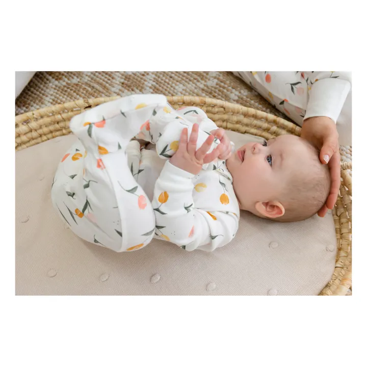 Pijama de una pieza Organic Cotton Tulips | Crudo- Imagen del producto n°2