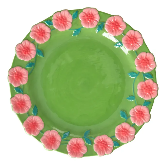 Ceramic Plate | Grass green