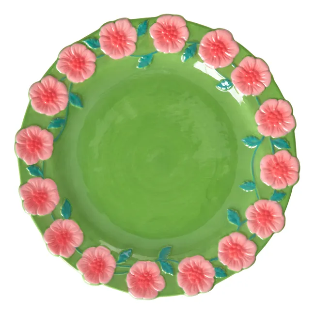 Piatto in ceramica | Verde prato